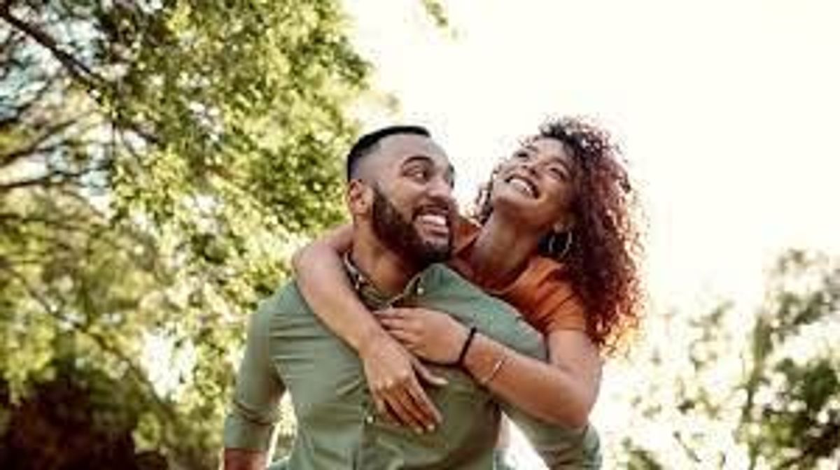 Happy smiling couple in their financial health