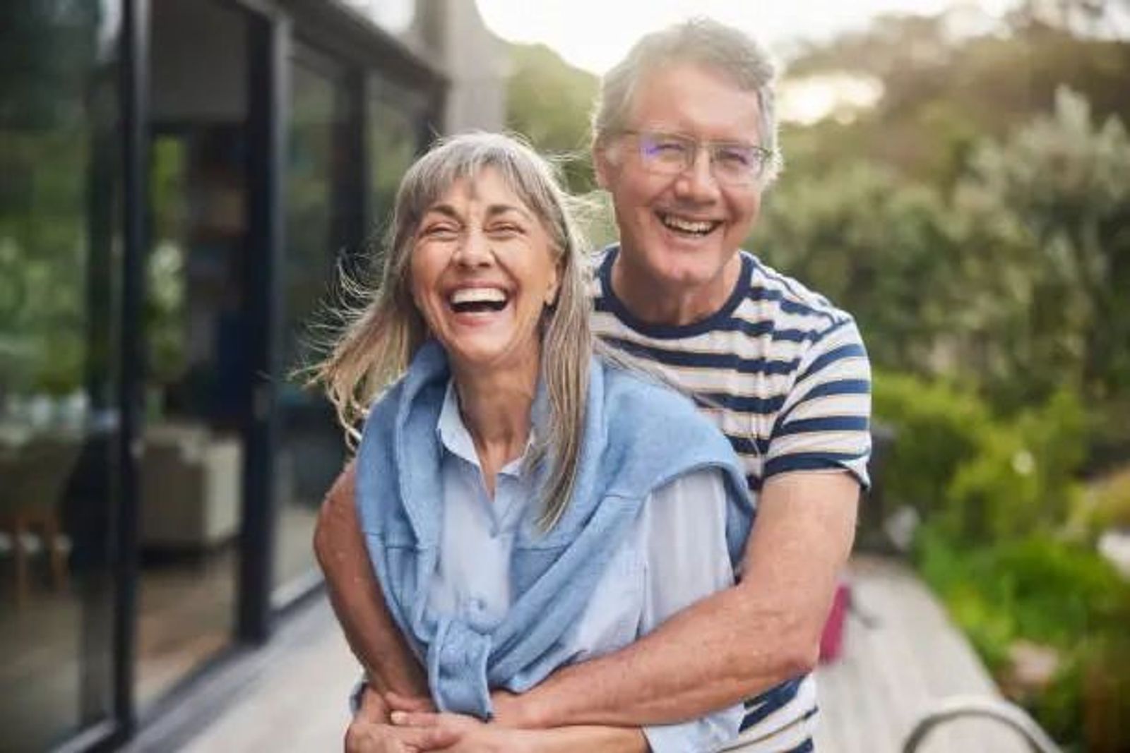 Happy Retired couple smiling