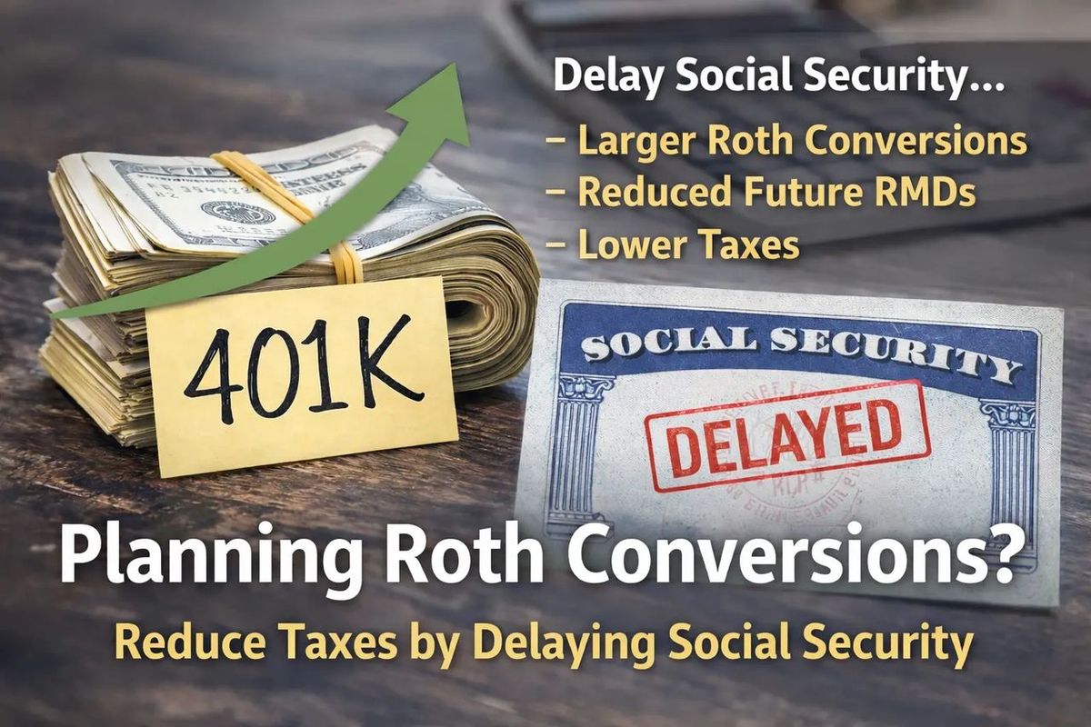 Graphic about delaying social security if your doing roth conersions