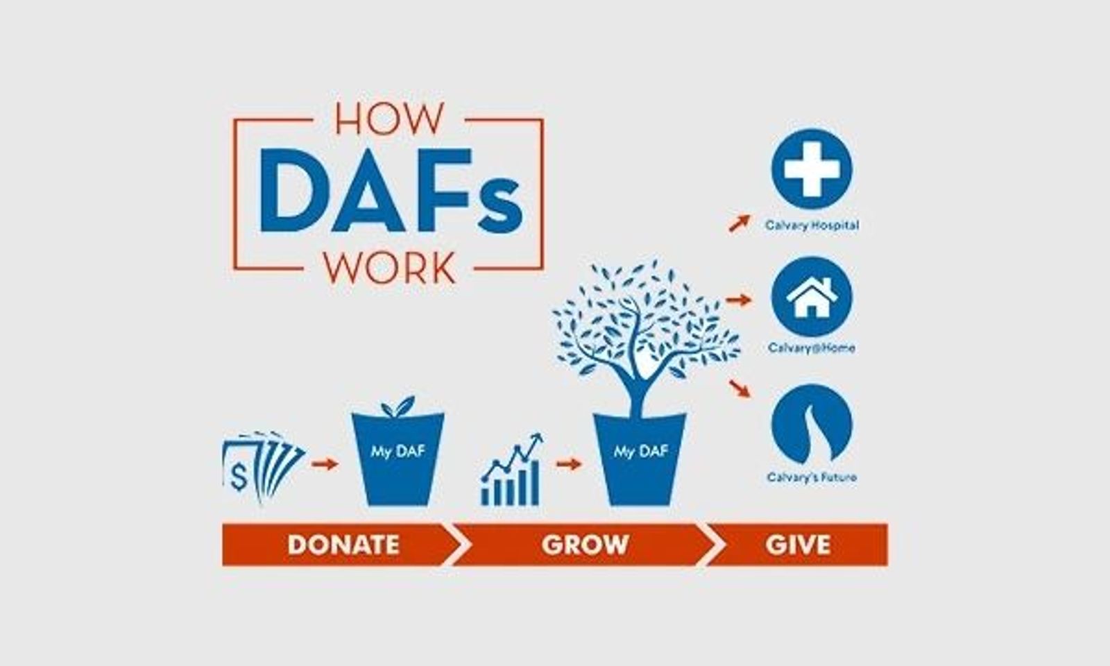 How Donor Advised Funds work Graphic