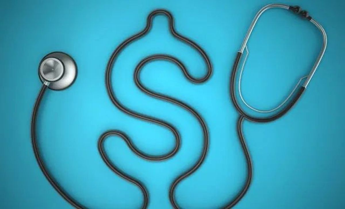 Medical scope in the form of a dollar sign