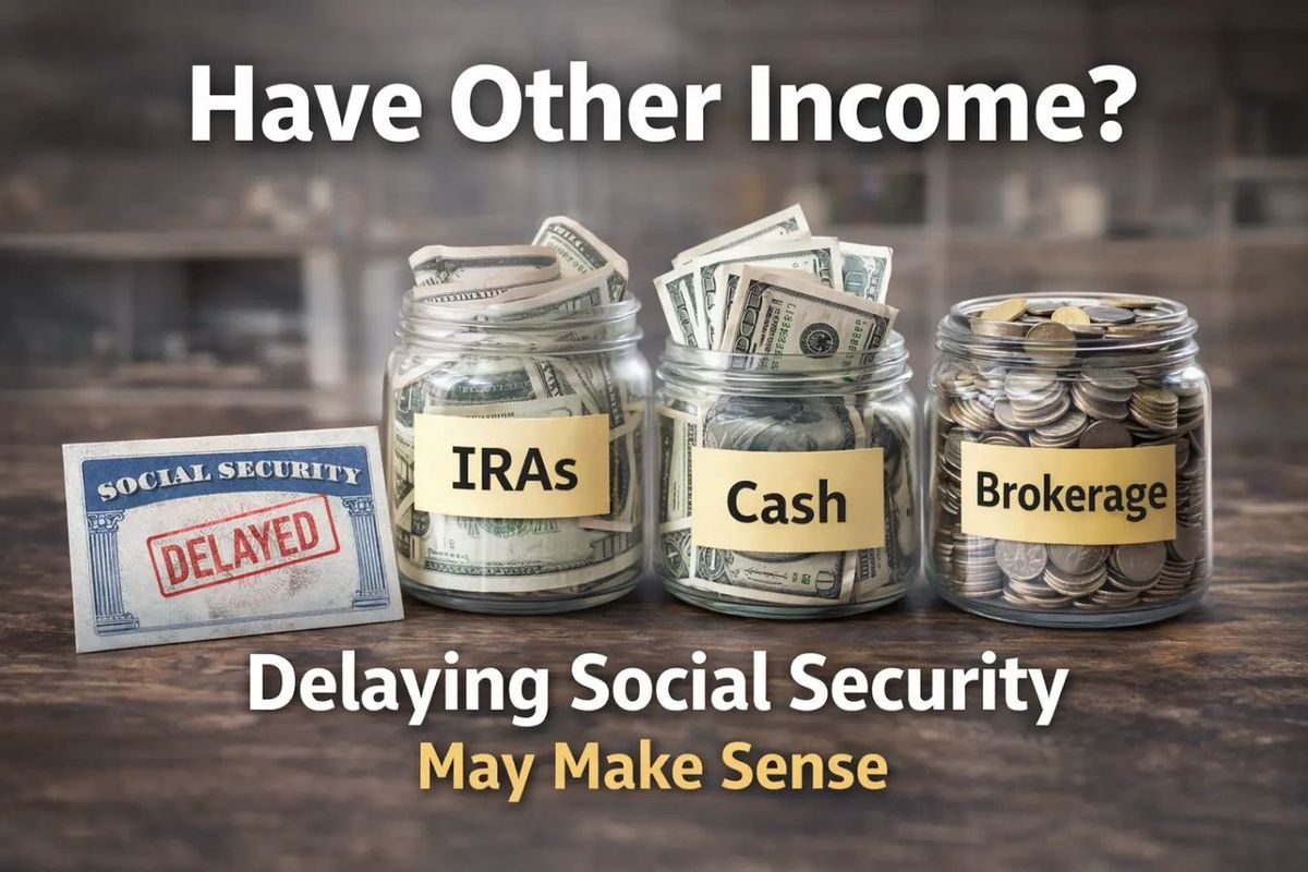 Graphic showing other income may make sense to delay Social Security