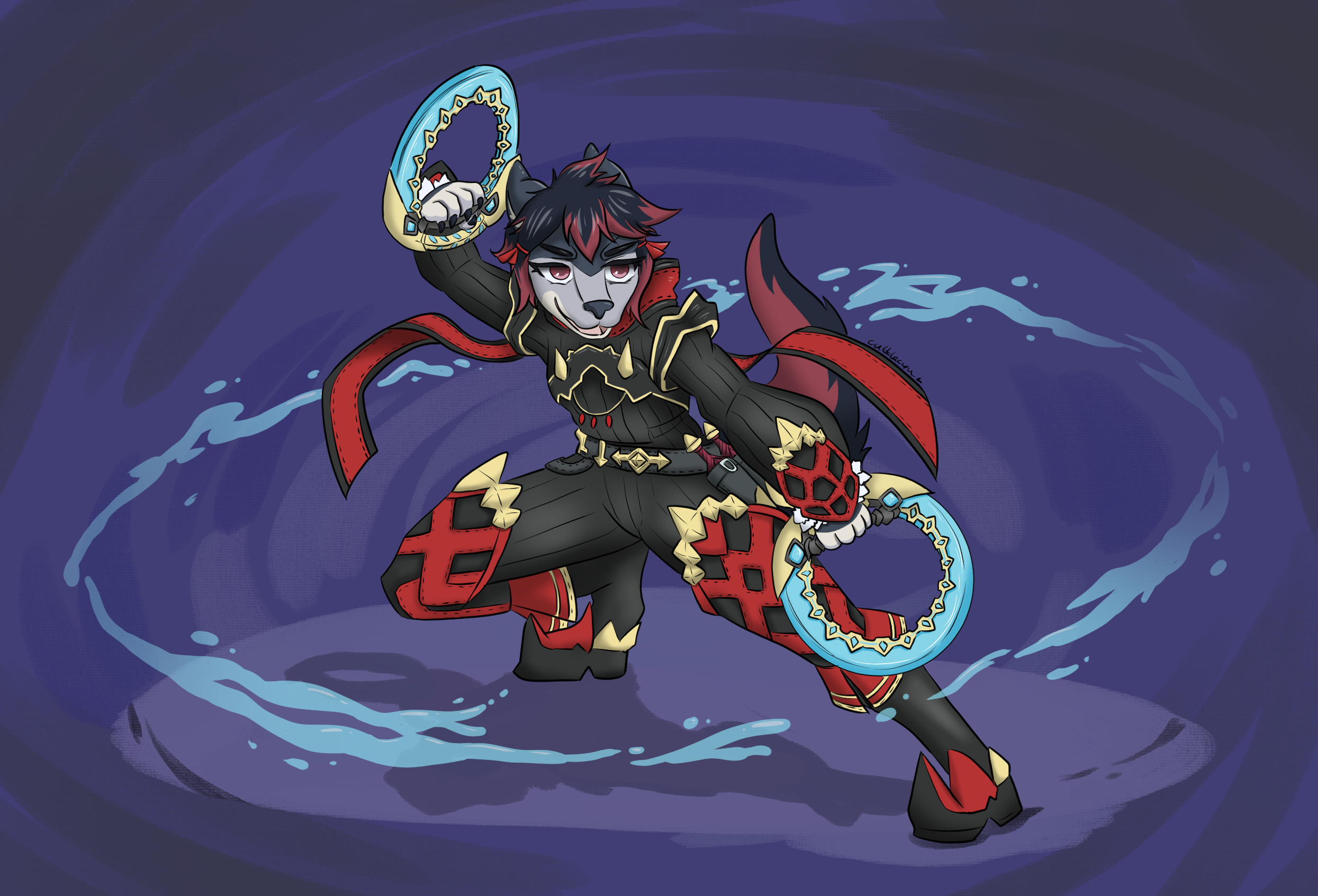 Zeydaan in Nia's blood witch outfit