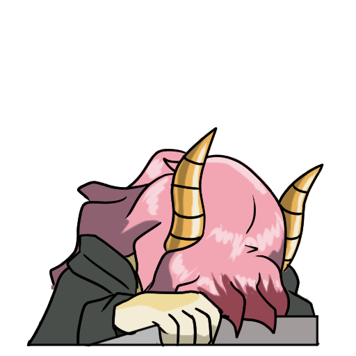 Isabella slamming her head on a keyboard exhausted