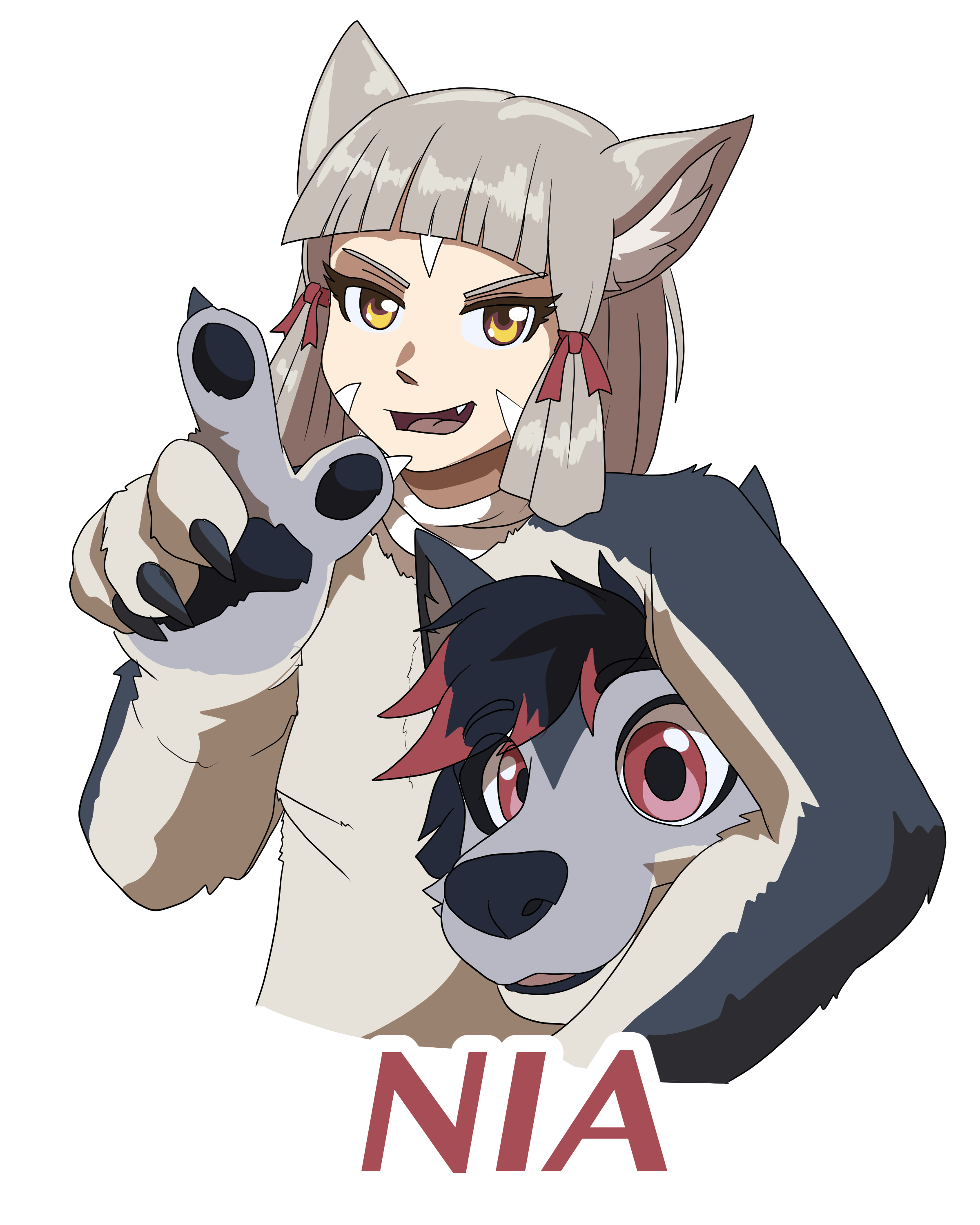 Nia dressed in a fursuit of Zeydaan