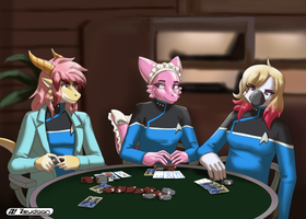 Isabella, Charlotte and Tiffy Play Poker