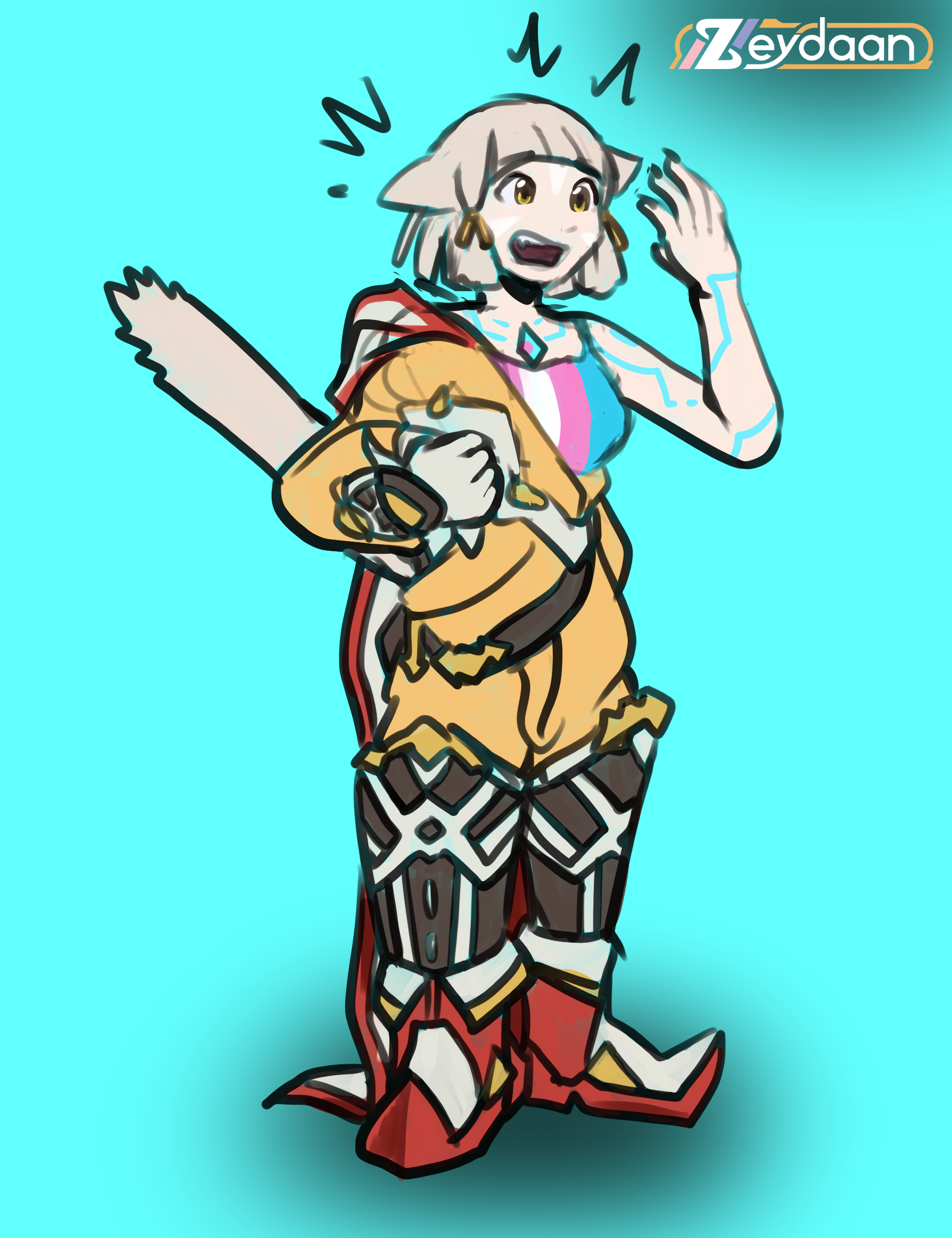 Karth fully turned into Nia- shocked to see her own hand