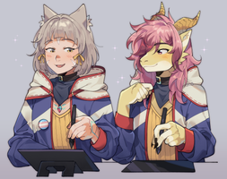 Split World Sisters Drawing