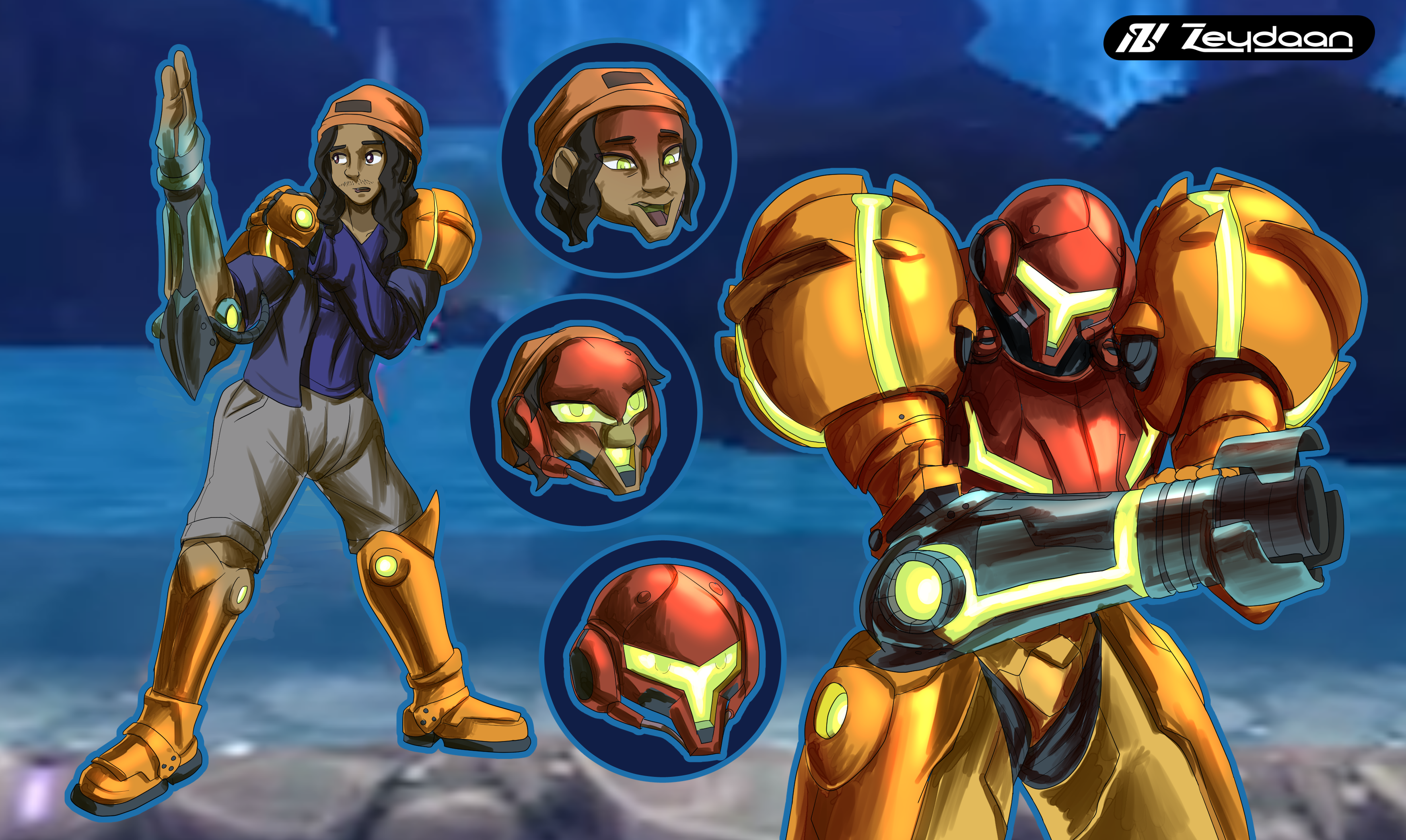 Norami turns into the SA-X, his own body turning into its armor