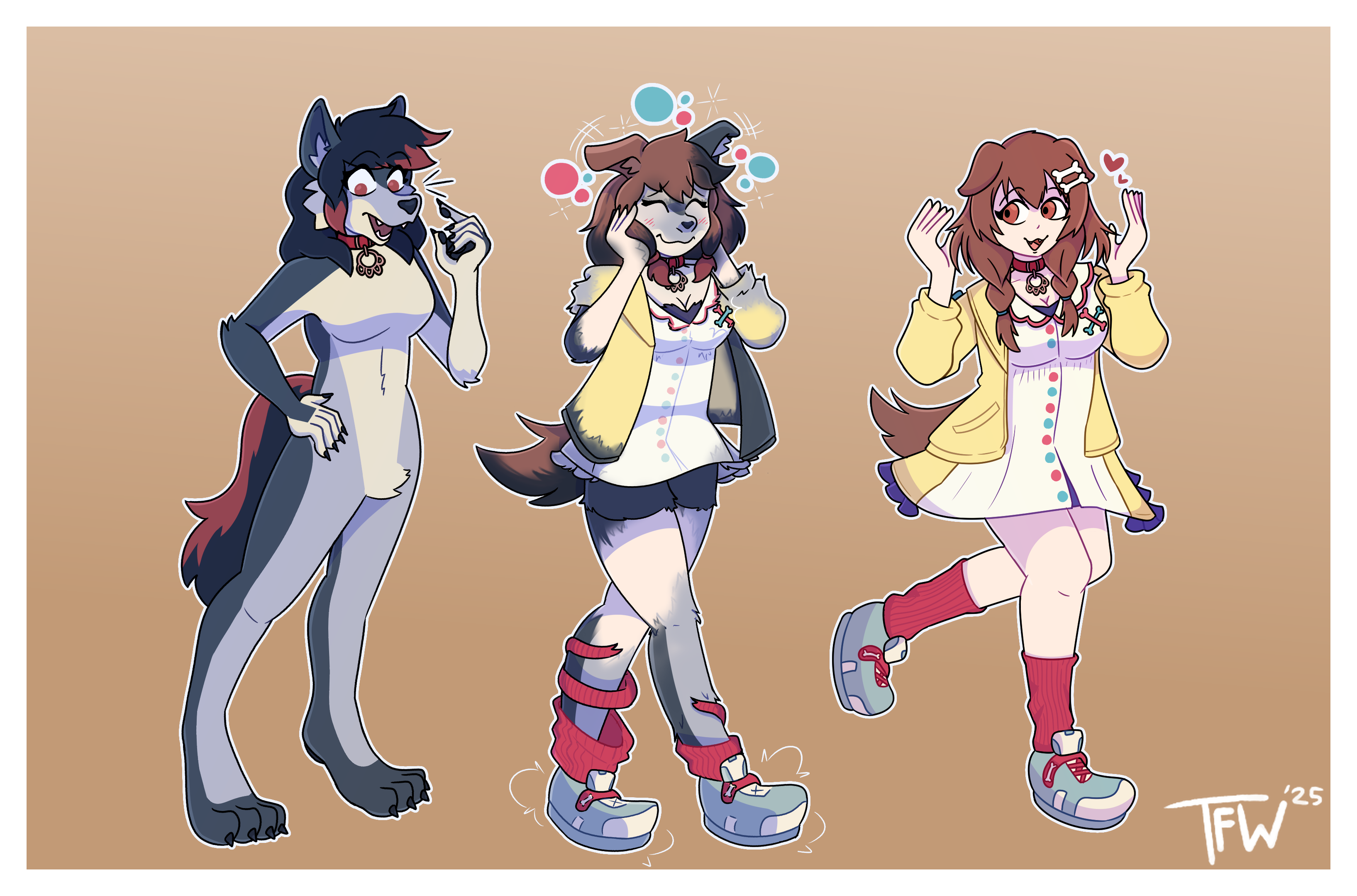 Zeydaan wearing Korone's collar, and transforming into her as the rest of her gains her iconic outfit.