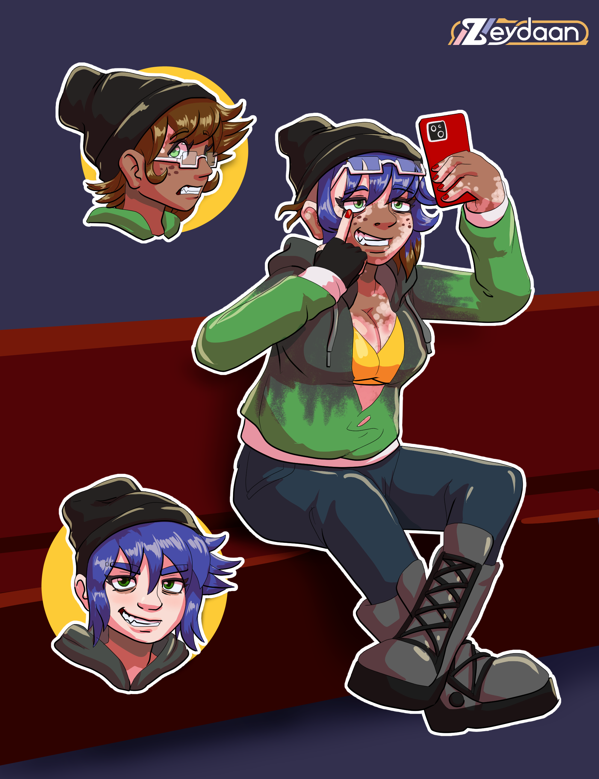 Mira wearing Grey's beanie and turning into her while her clothes shift over too.