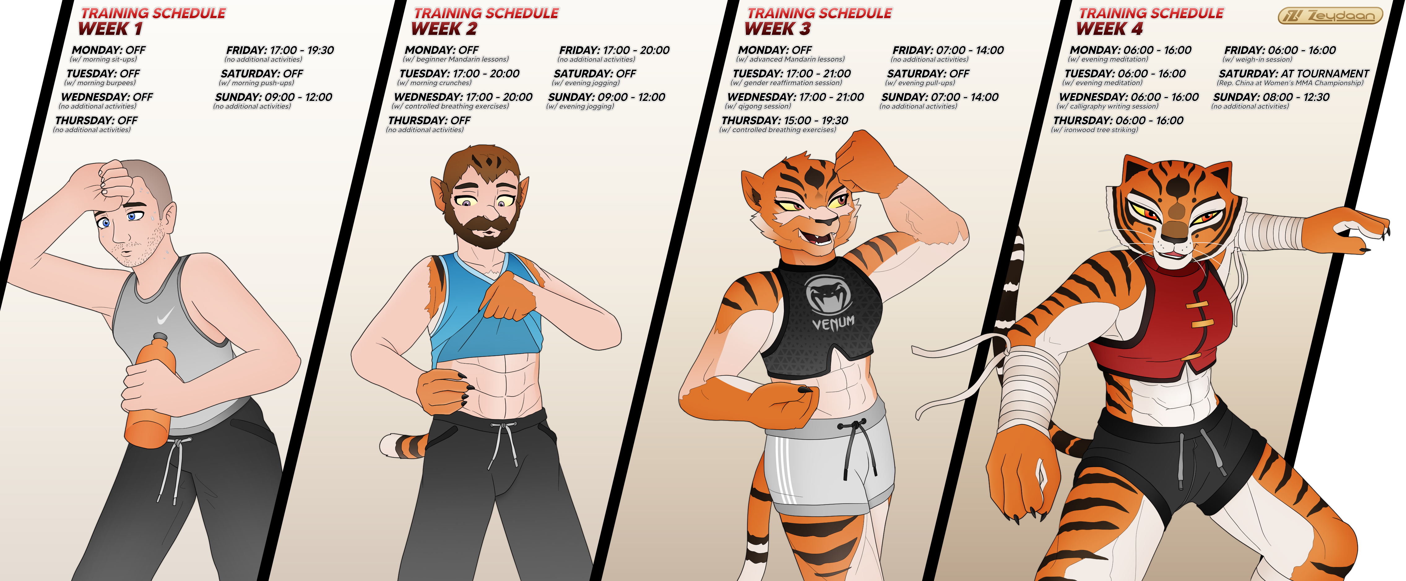 Axiom turning into Tigress from a new gym schedule.