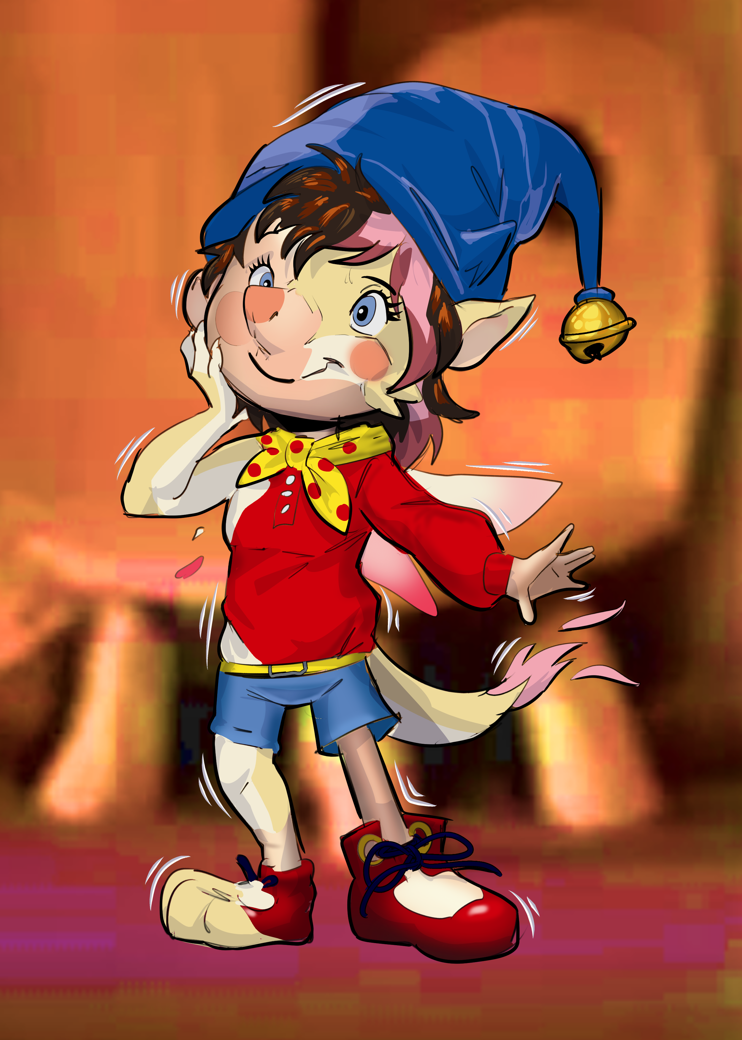 Isabella transforming into Noddy