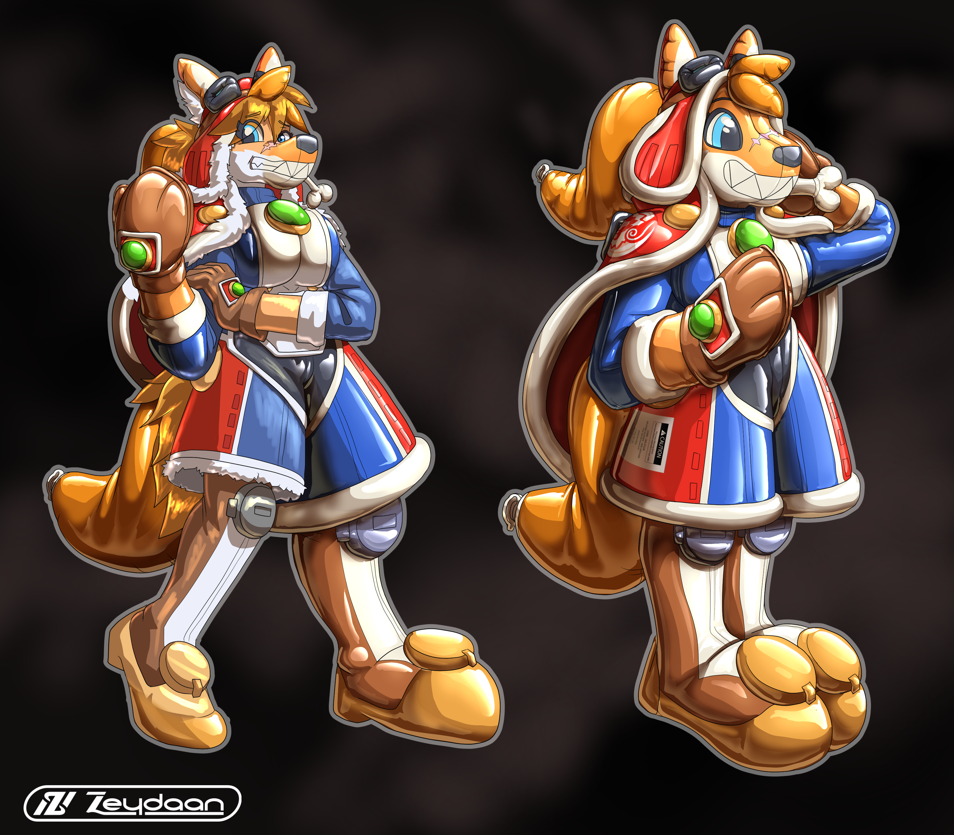 Scarlet turning into a rubberized version of herself.