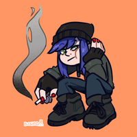 Grey 'avin a fag