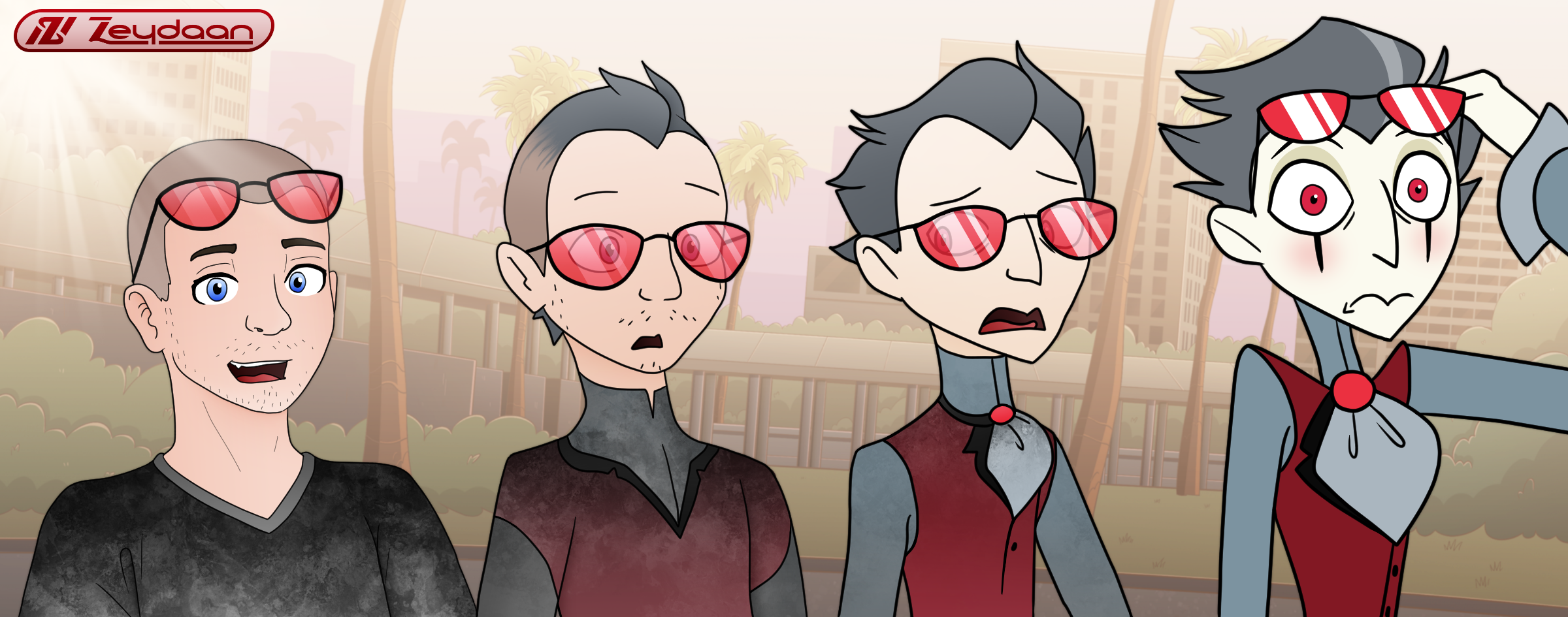 Axiom wears some demonic red sunglasses, only to end up turning into a human version of Stolas Goetia