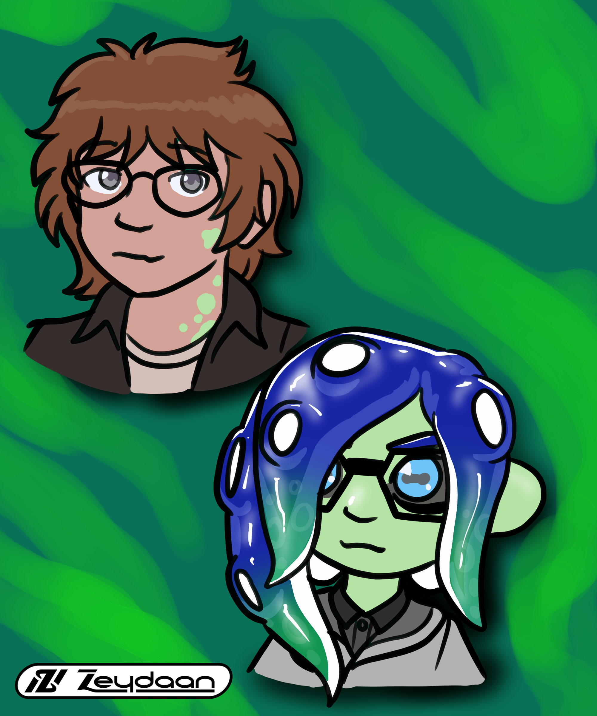 Marsail turning into a sanitised octoling.