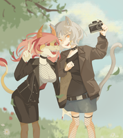 Nia and Isabella take a selfie