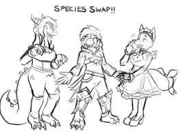 Zeydaan, Tiffy and Charlotte Species Swap