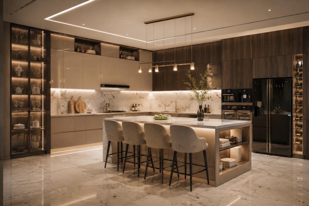 Luxury Interior Designers in Aurobindo Kohinoor Hyderabad, interior detail 2 by Simplify Home