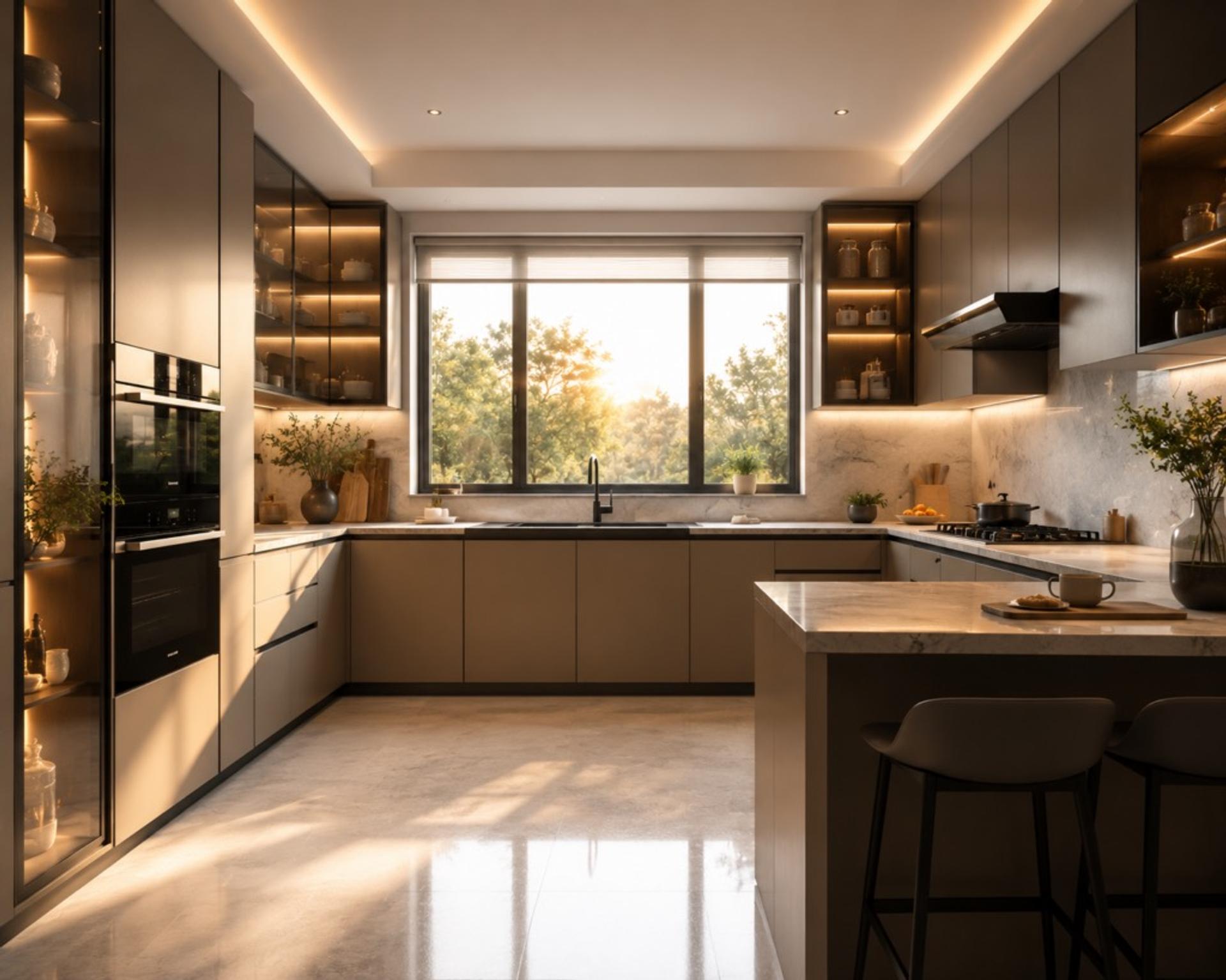 Luxury Interior in Ramky The Spectrum Hyderabad, interior detail 2 by Simplify Home