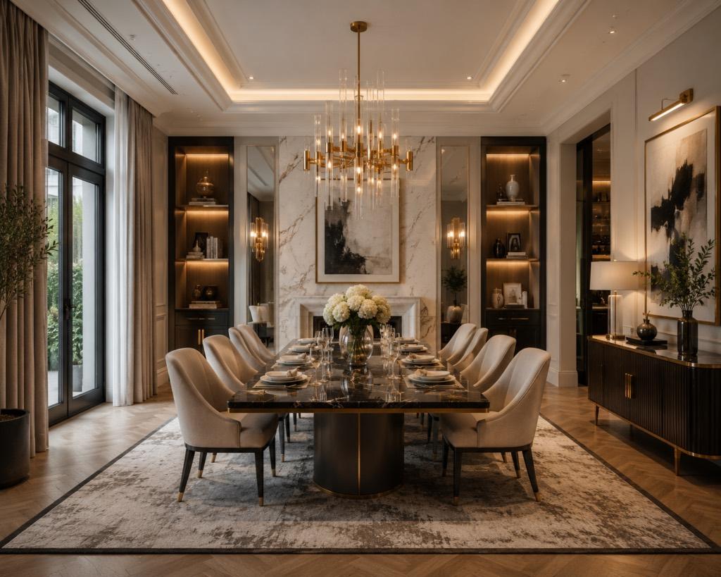 Luxury Interior in Brigade Gateway Interiors Kokapet, interior detail 3 by Simplify Home