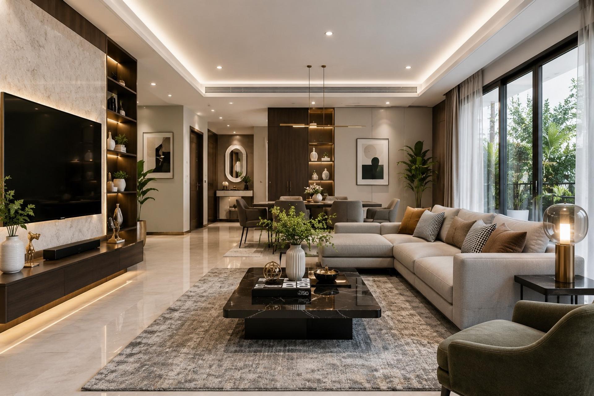 Luxury Interior Designers in My Home Mangala Kondapur Hyderabad, apartment interior in Hyderabad by Simplify Home