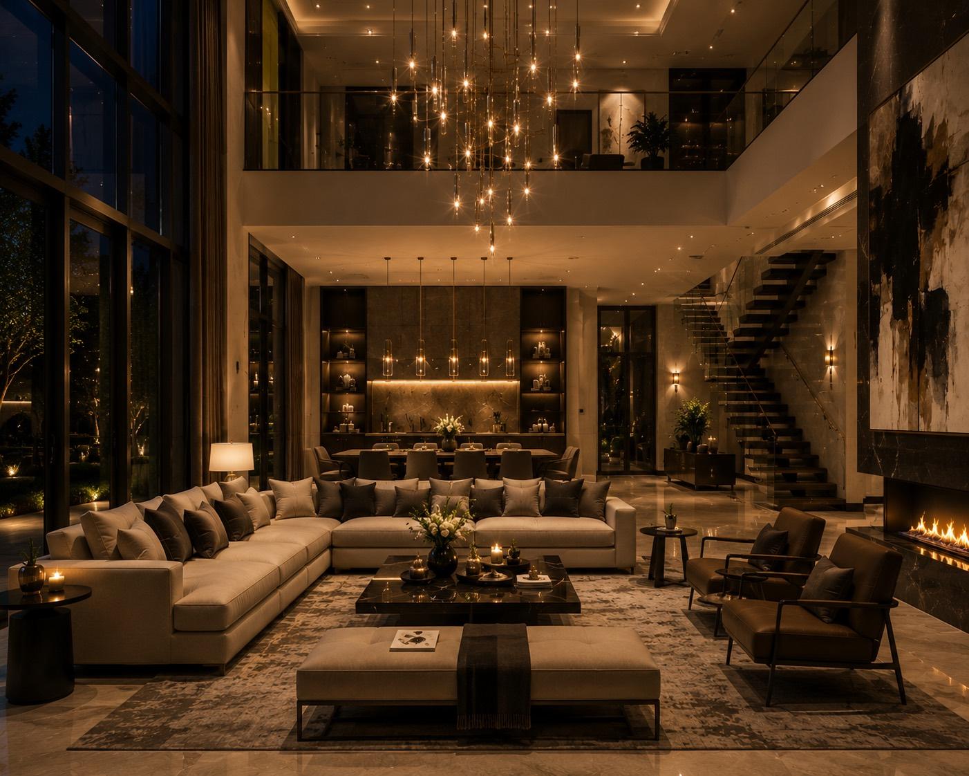 Luxury Interior in Brigade Gateway Interiors Kokapet, interior detail 4 by Simplify Home