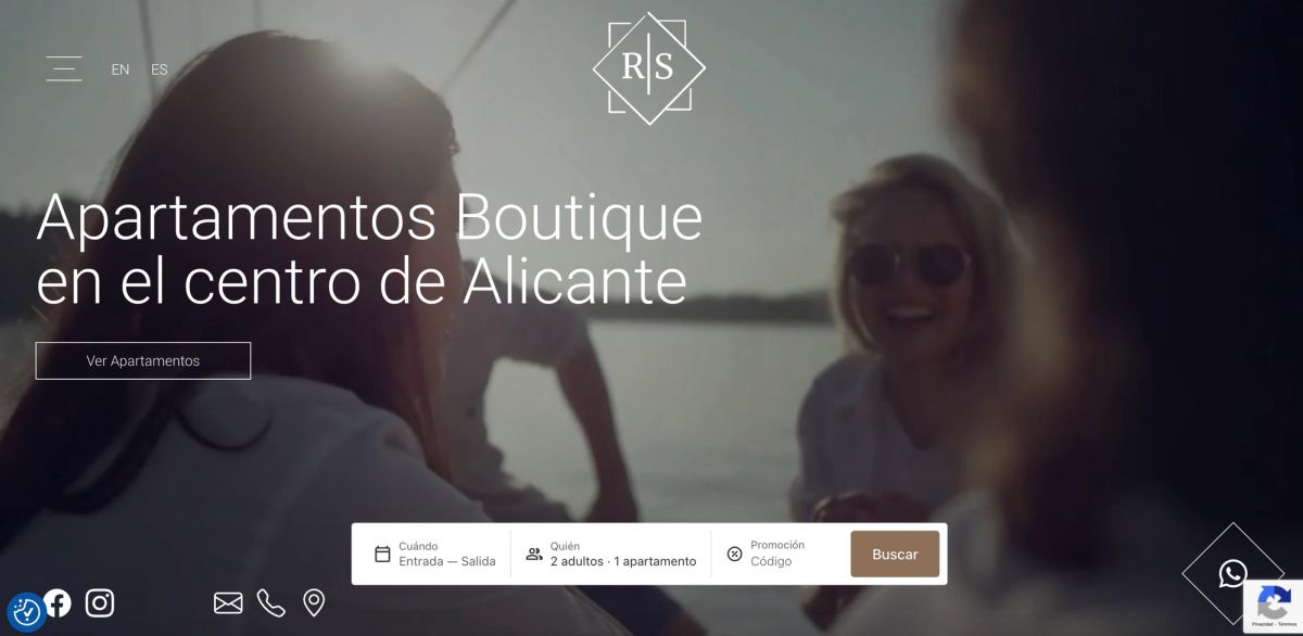 Web apartamentos sector hotelero