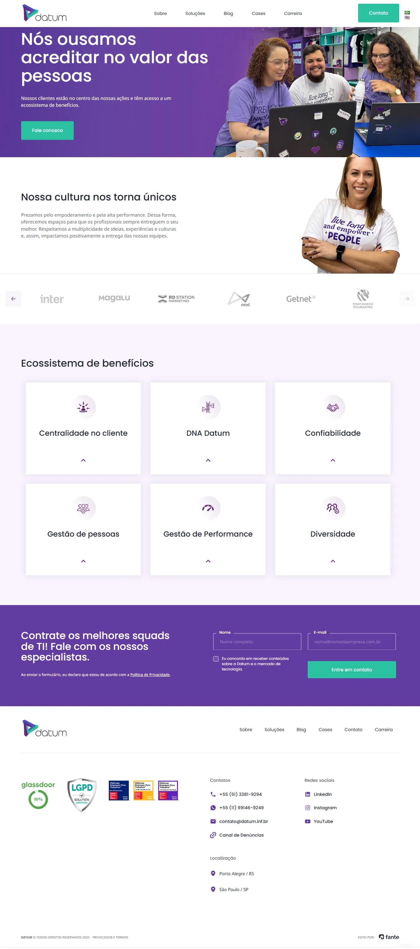 Datum — Sobre — Antes