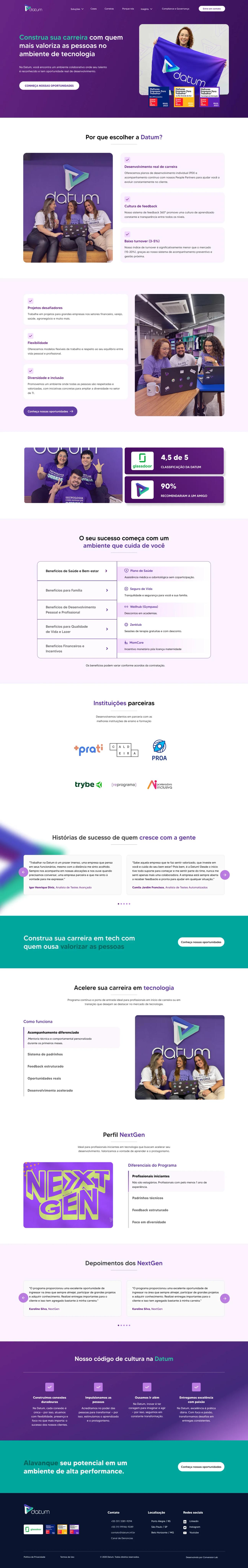 Datum — Carreiras — Depois