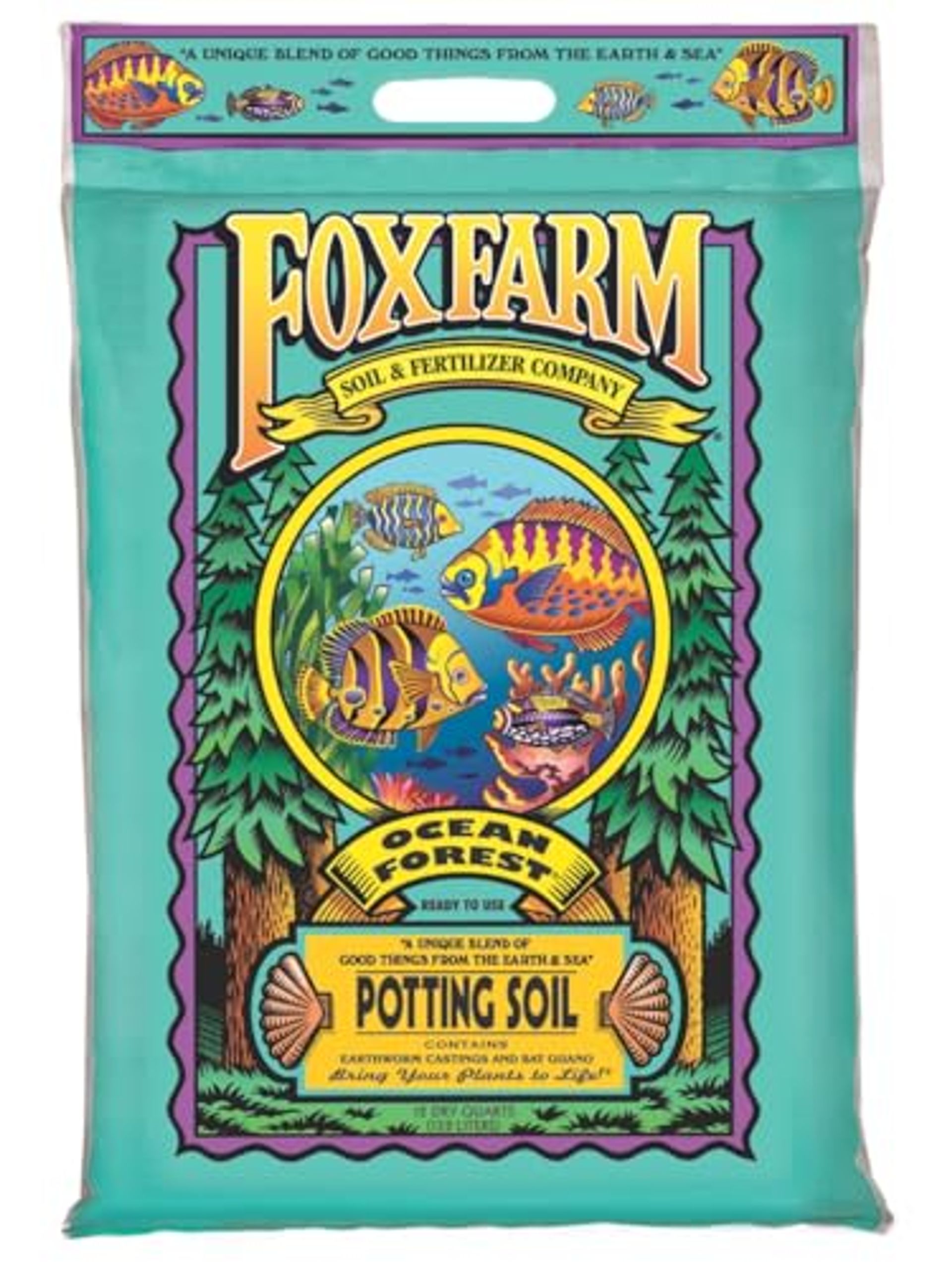 FoxFarm Ocean Forest Potting Soil, 12qt Light, Aerated Texture, Designed for All Container Plants