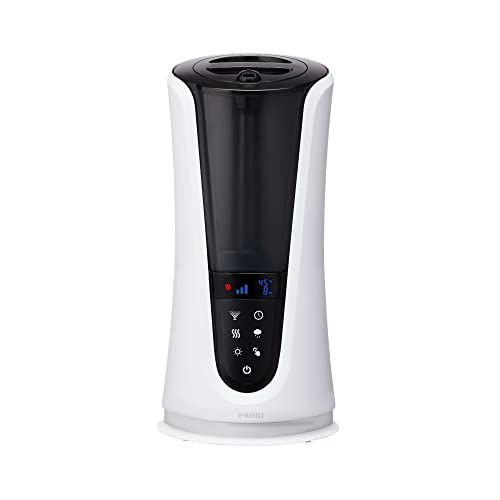 Homedics Ultrasonic Humidifier Large Deluxe Air Humidifiers for Bedroom, Plants, Office Cool and Warm Mist Humidifiers, Built-In Timer, 5 Mist Settings