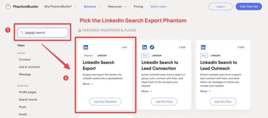 eksport wyników wyszukiwania linkedin do programu excel