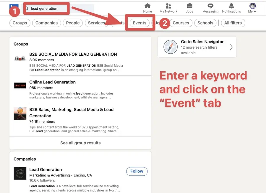 how to use linkedin for prospecting event attendees