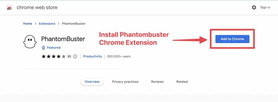 phantombuster rozszerzenie chrome
