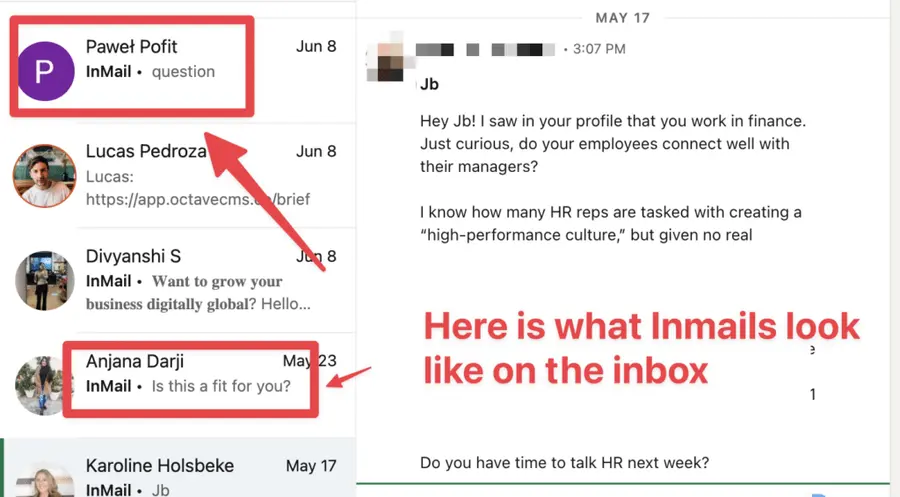 use linkedin inmails to generate leads
