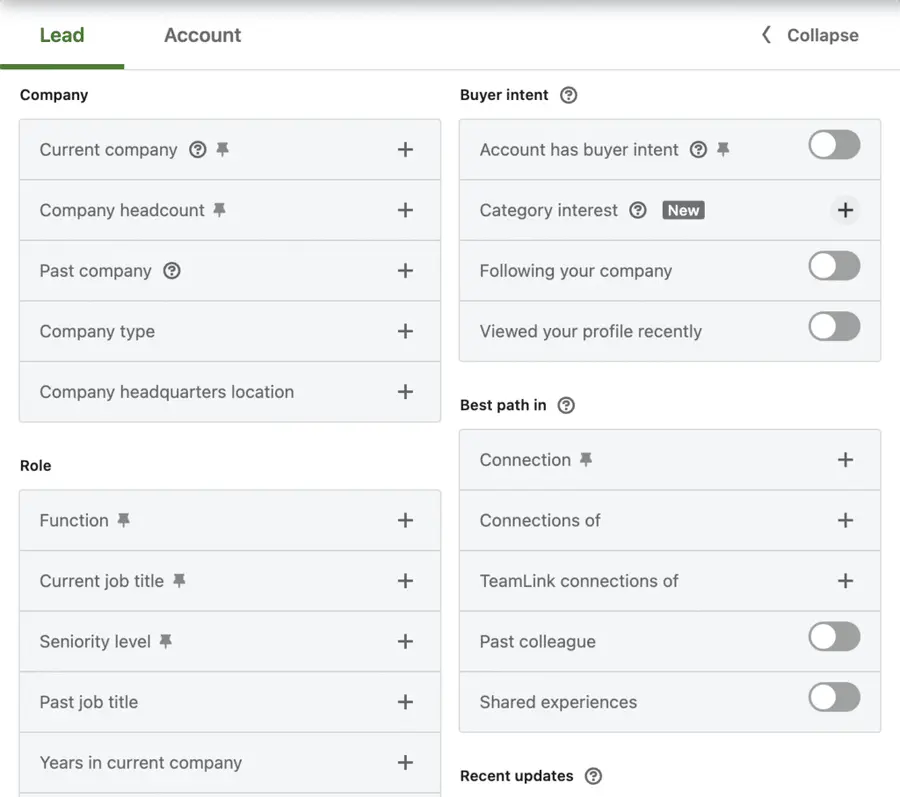 linkedin sales navigator filters for effectively searching right people