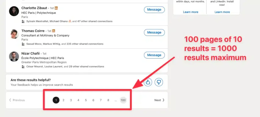 x ray search bypass linkedin search result limit
