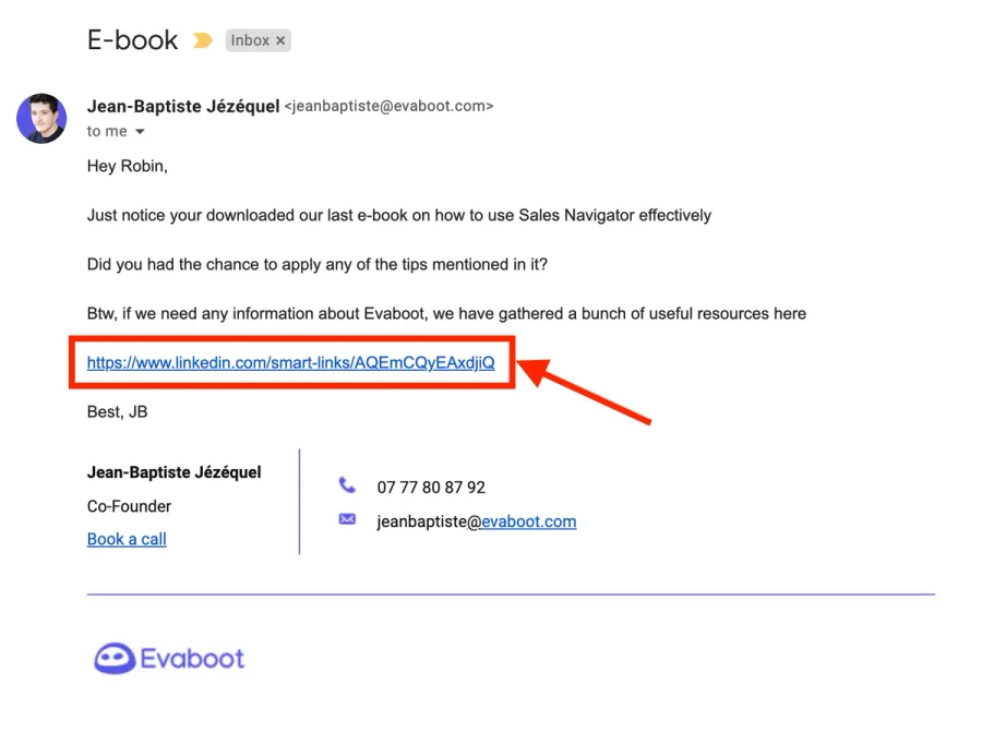 insert smart links into cold emails 