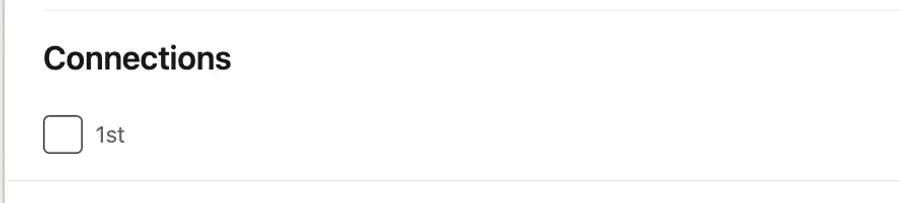 company connection filter linkedin