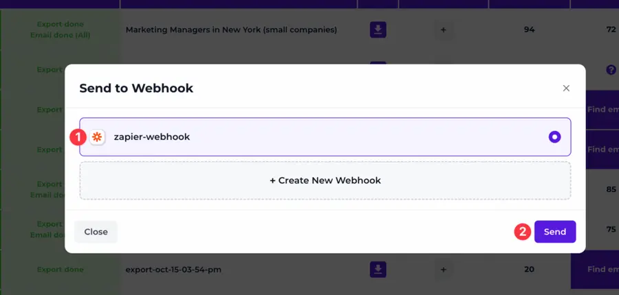 send to webhook