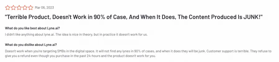 lyne review G
