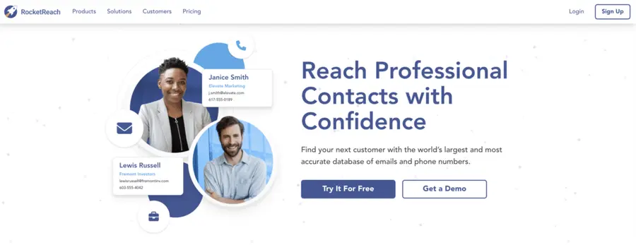outil rocketreach pour construire des listes de contacts vérifiés