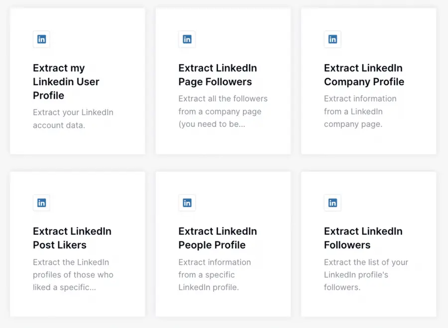 captain data linkedin scraper features