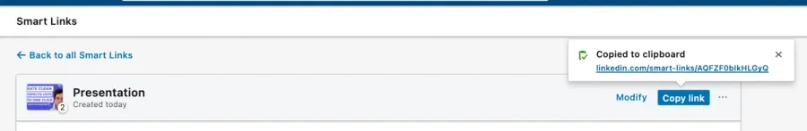 copy-past sales navigator smartlink