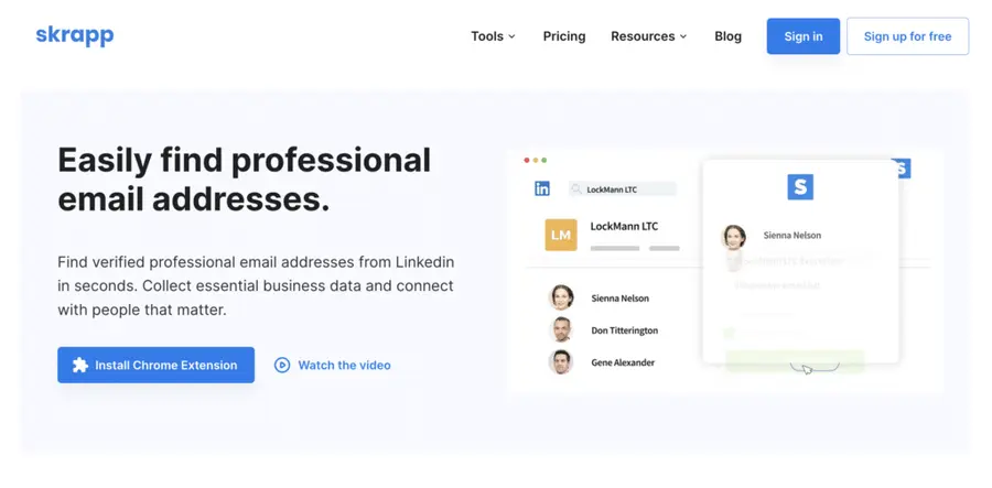 skrapp linkedin scraping tool