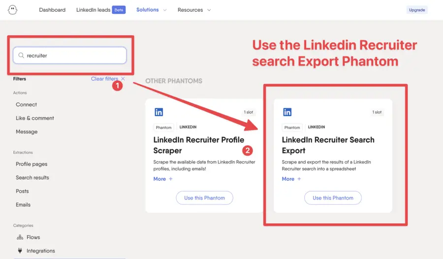 Jak wyeksportować wyniki wyszukiwania w linkedin?
