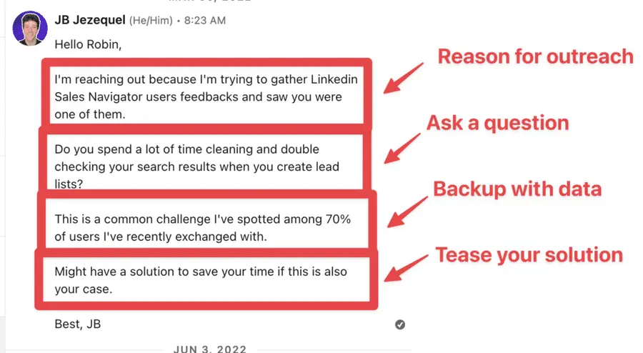 linkedin inmail message good example