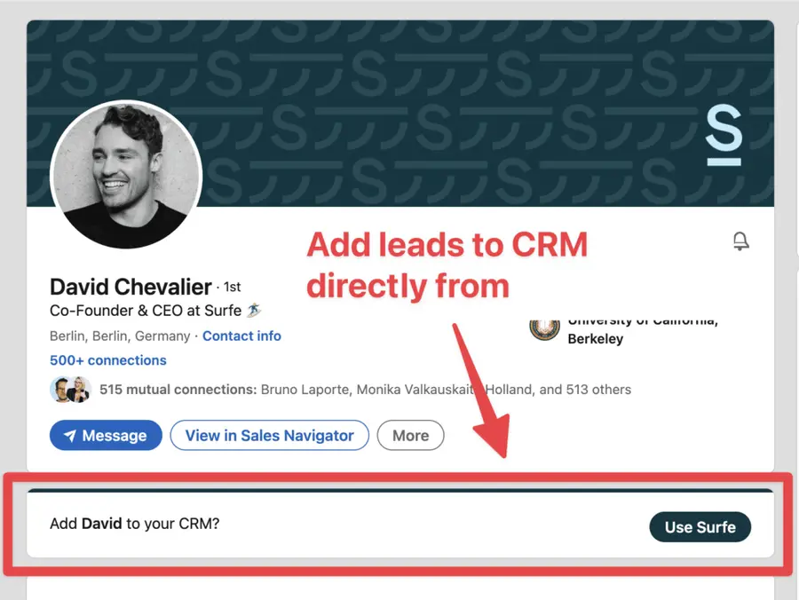 surfe linkedin scraper features